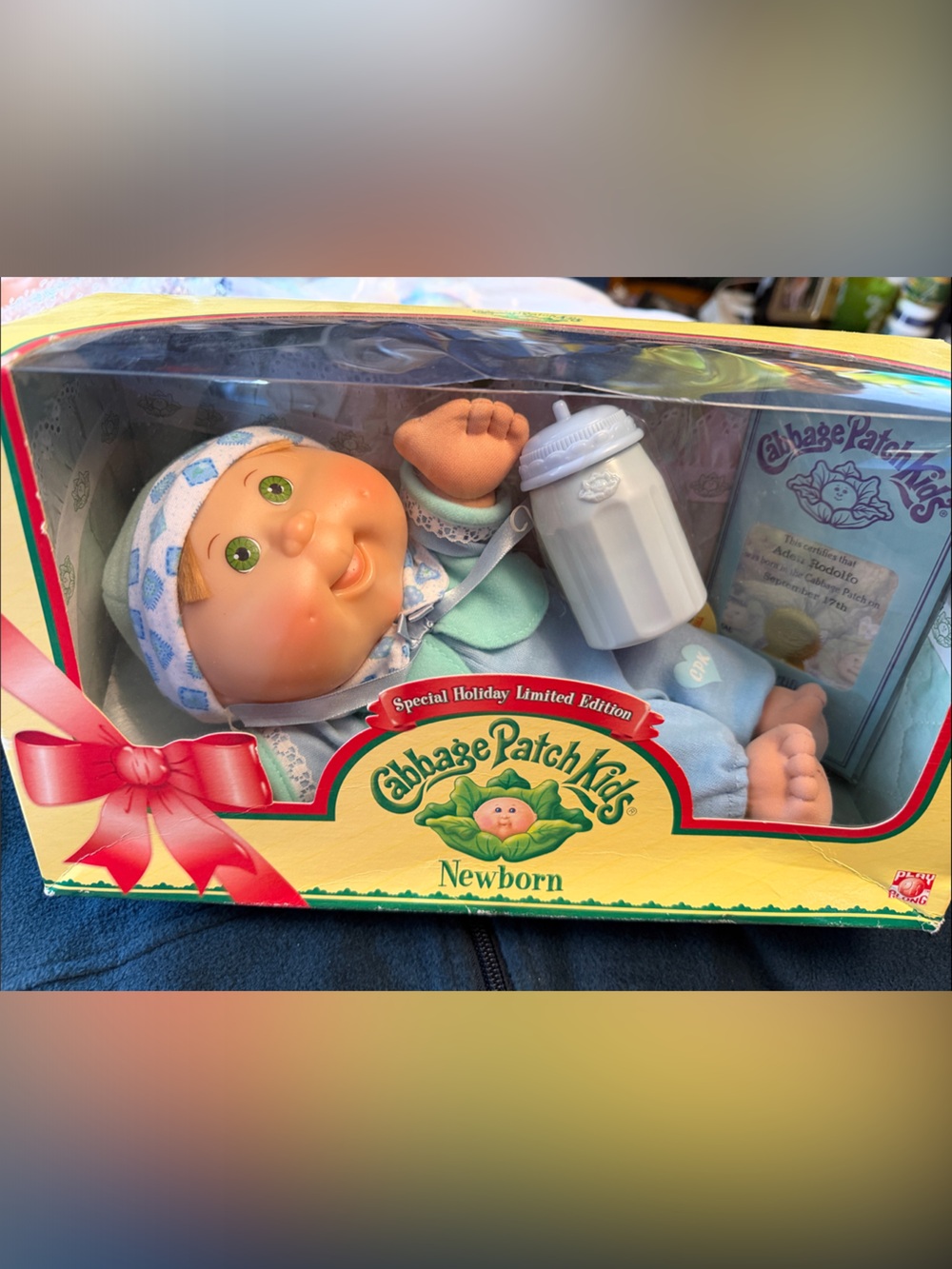 Vintage Cabbage Patch Kids Newborn Limited Holiday Edition-Aden Rodolfo 9/17 DOB